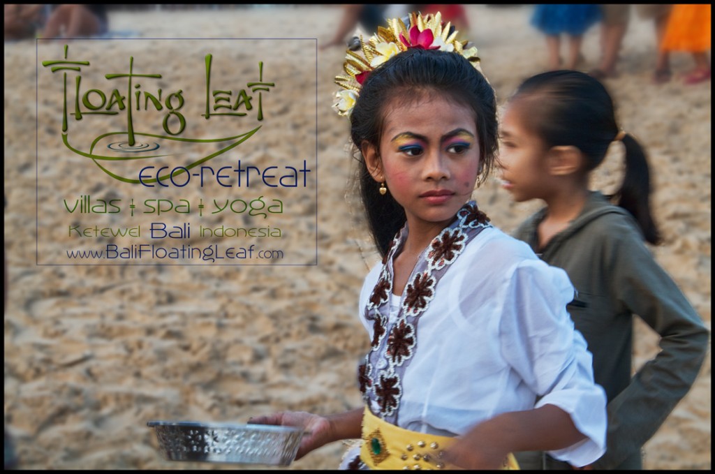 Bali retreat Beach ceremony girl