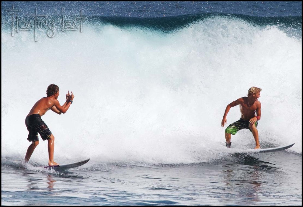 Bali surf snaking waves