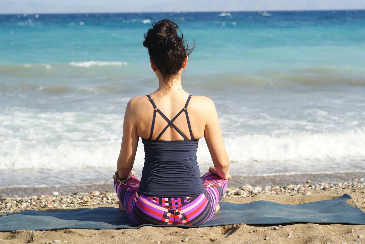 Beach yoga and meditation