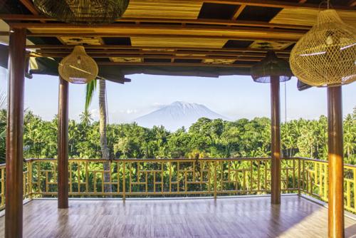 The yoga sanctuary with epic views of Holy Mt Agung