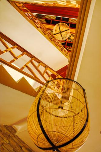 The staircase to the yoga sanctuary